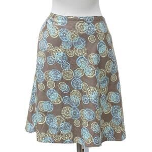 I.e. Relaxed Women's Cotton Midi Skirt Mandala Print Size 10